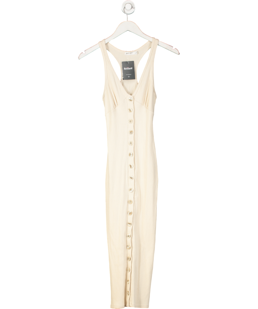 The Line by K Beige Harper Midi Dress UK M