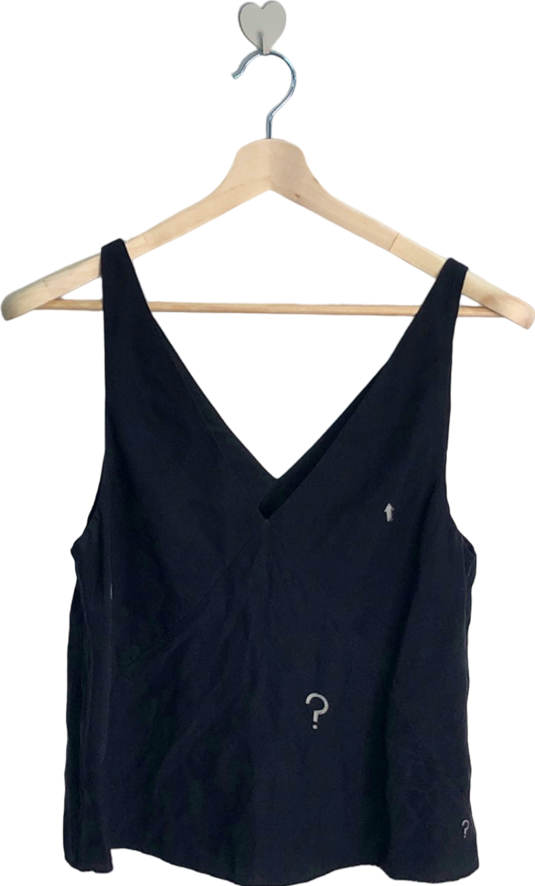 VEDA Black Tank Top UK Size S