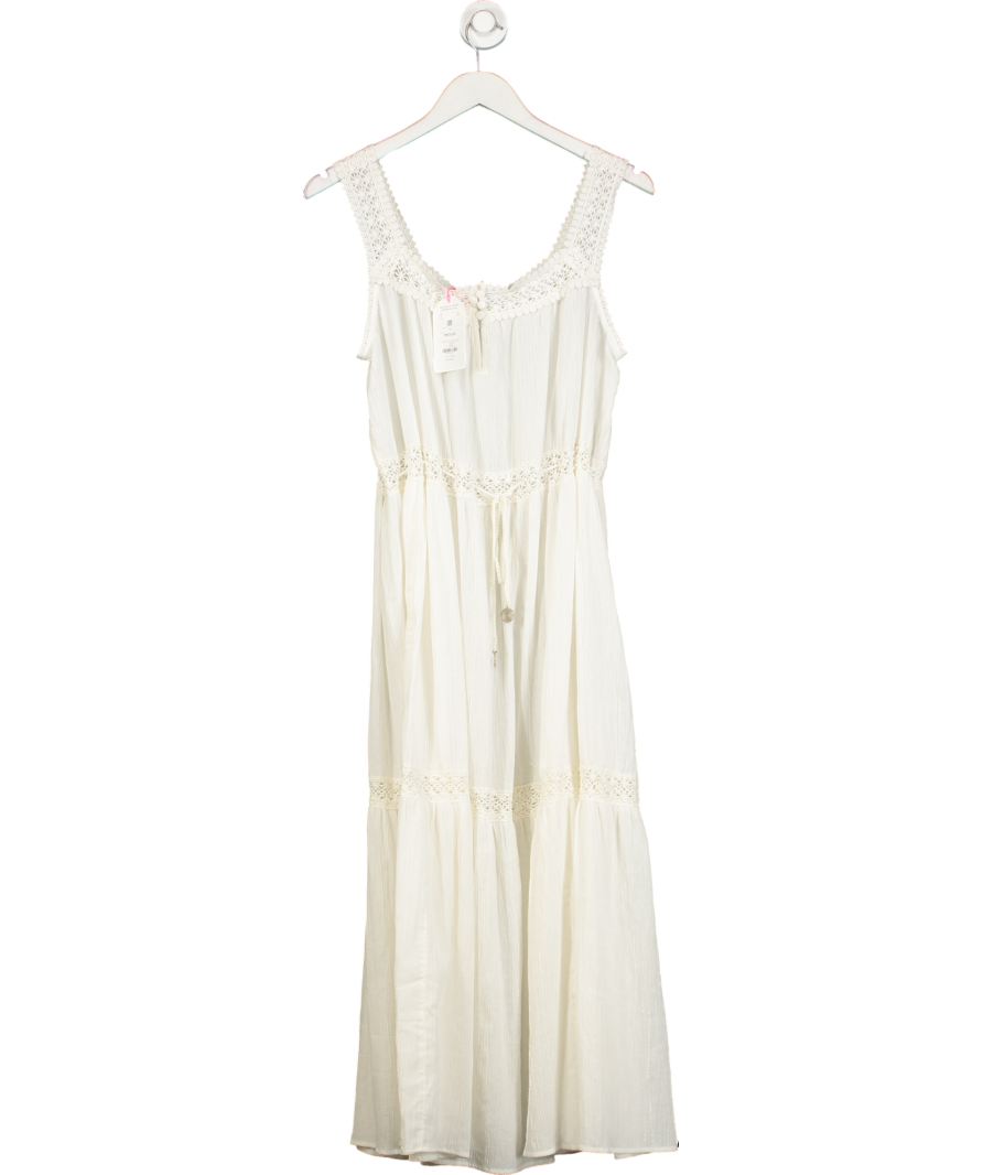 Monsoon White Maddie Midi Dress UK M