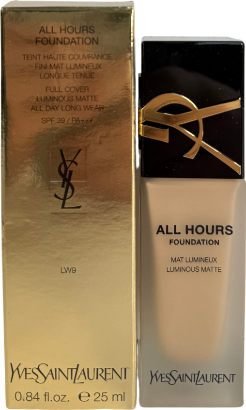 YSL All Hours Luminous Matte Foundation Lw9 25ML