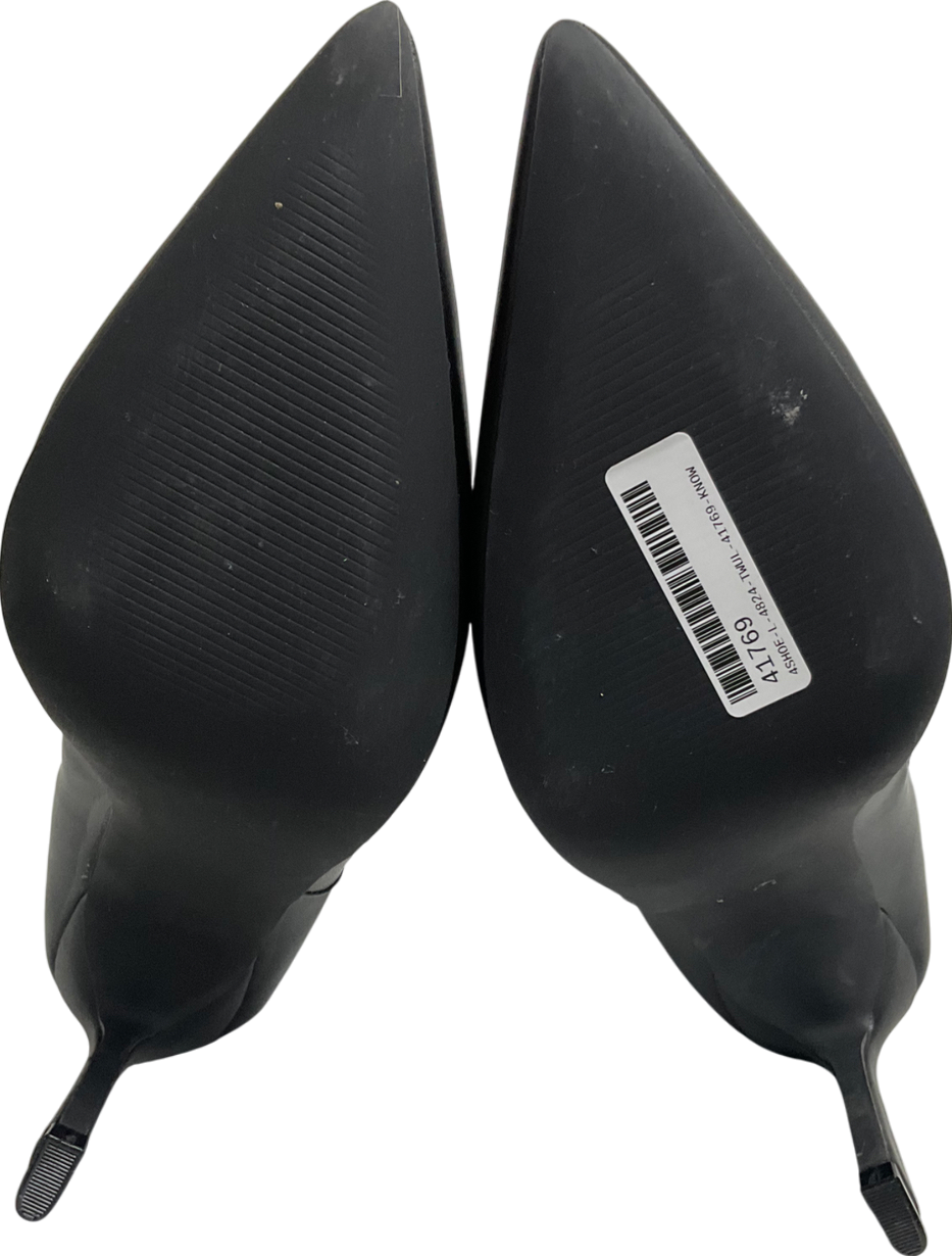 ASOS Wide Fit Charm Heeled Knee Boot In Black UK 7 EU 40 👠