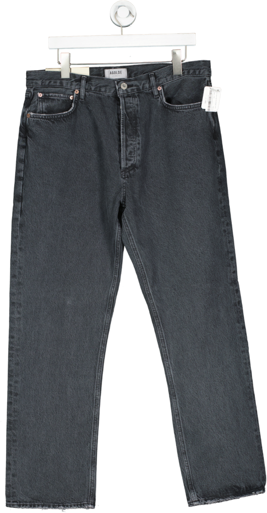 AGOLDE Black 90's Pinch Waist High Rise Straight Jeans W32