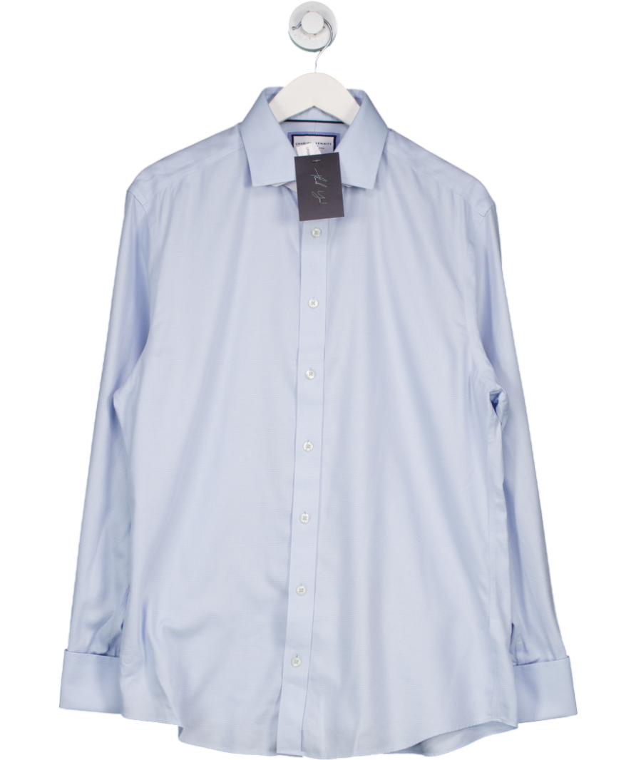 Charles Tyrwhitt Non-iron Twill Shirt - Sky Blue UK 42" CHEST