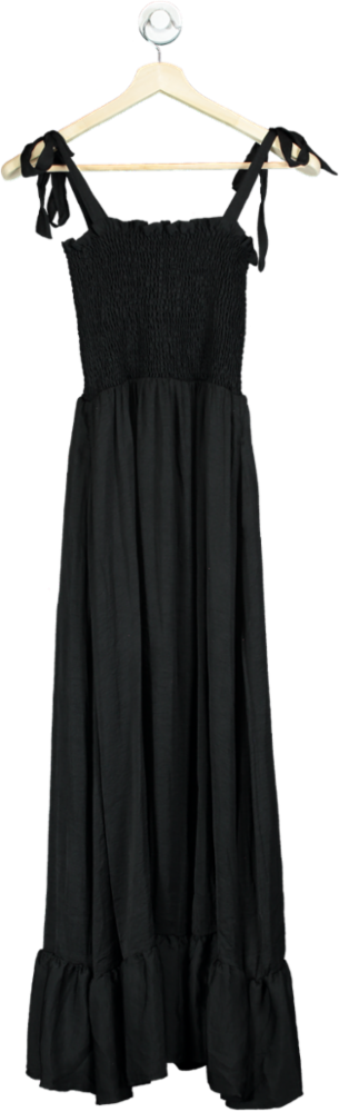 Summersalt Black Smocked Maxi Dress UK XS