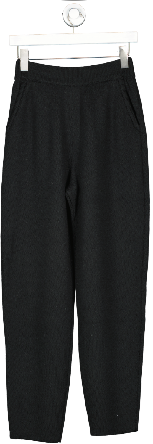 Brazilika Black Merino Wool Knitted Trousers UK XS/S