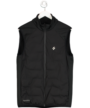 Superdry Black Lightweight Gilet UK L