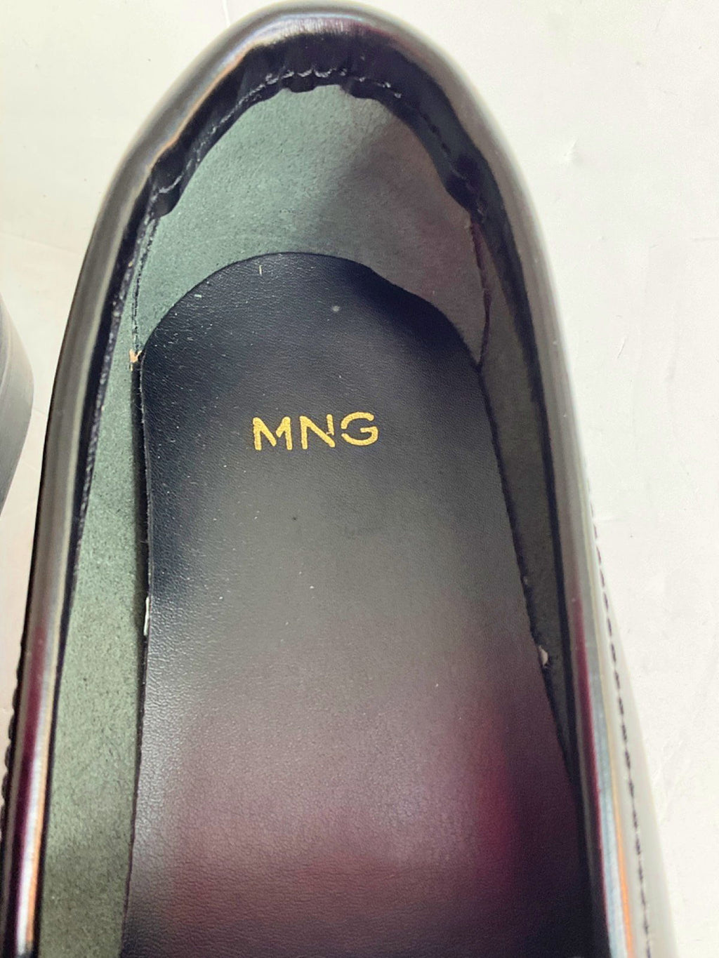 MANGO MNG Black Leather Loafers EU 38 UK 5