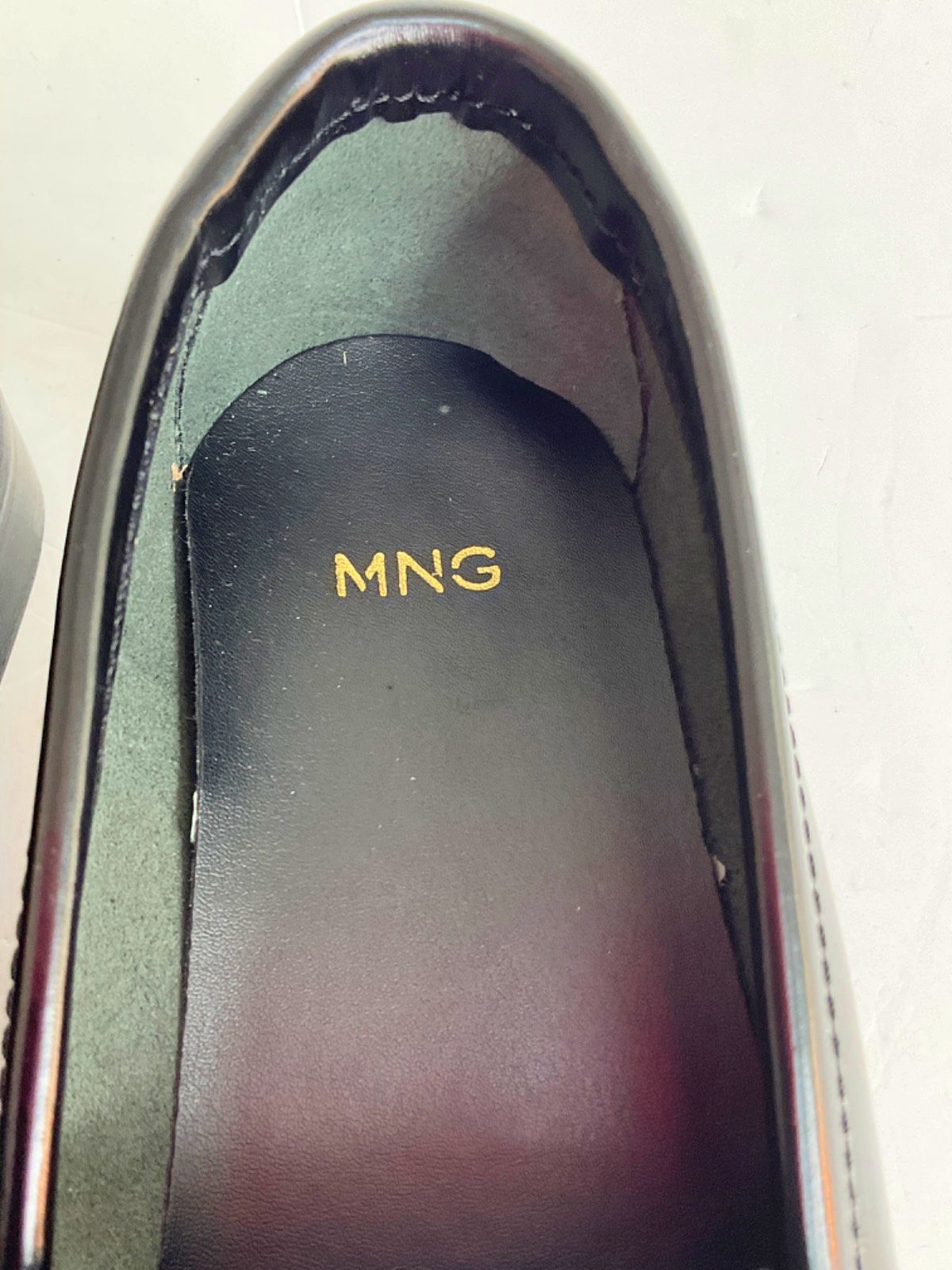 MANGO MNG Black Leather Loafers EU 38 UK 5
