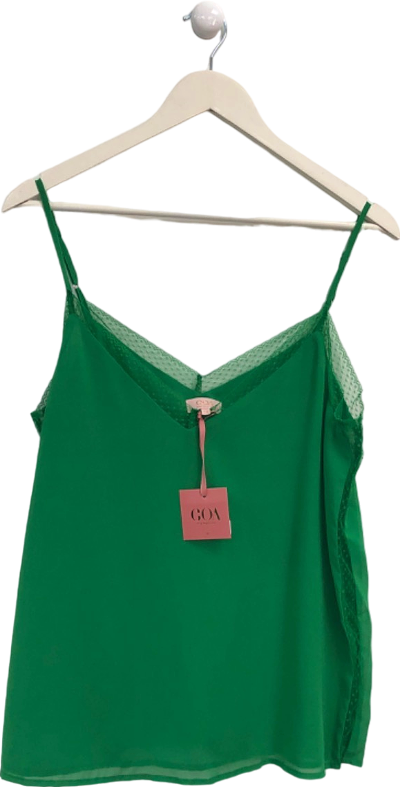 GOA Green Lace Trim Camisole UK L