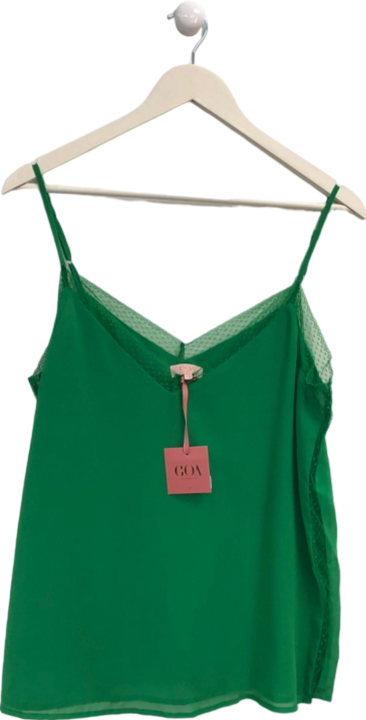 GOA Green Lace Trim Camisole UK L