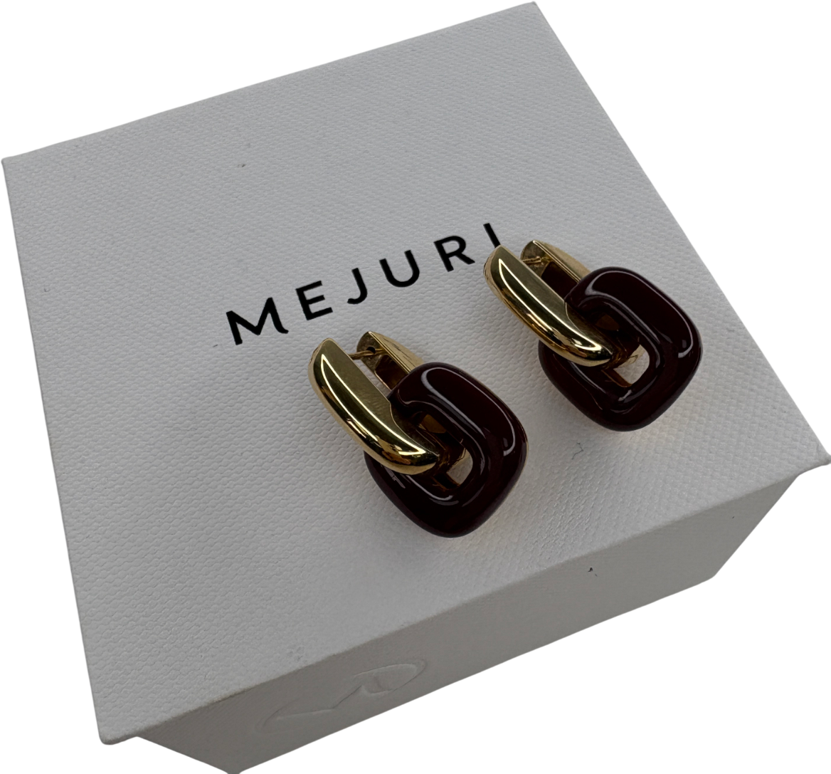 MEJURI 18k Yellow Gold Vermeil Stevie Reversible Hoop Earrings