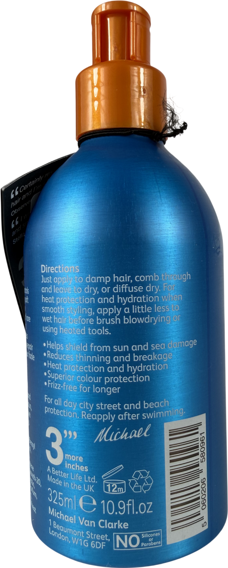 Van Clarke Lifesaver Uv Leave-in Styling Treatment 325ml