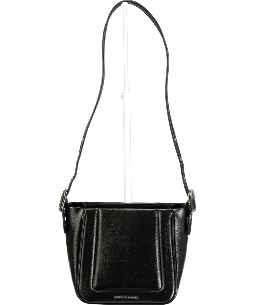 Charles & Keith Black Petra Boxy Bucket Bag