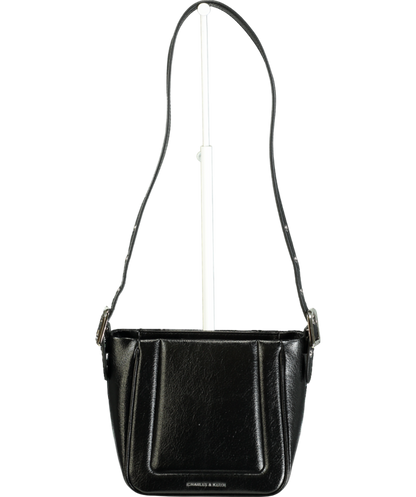 Charles & Keith Black Petra Boxy Bucket Bag