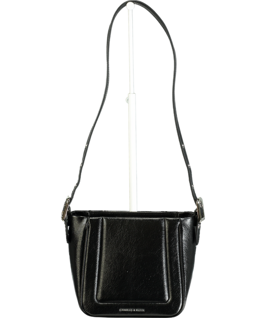 Charles & Keith Black Petra Boxy Bucket Bag