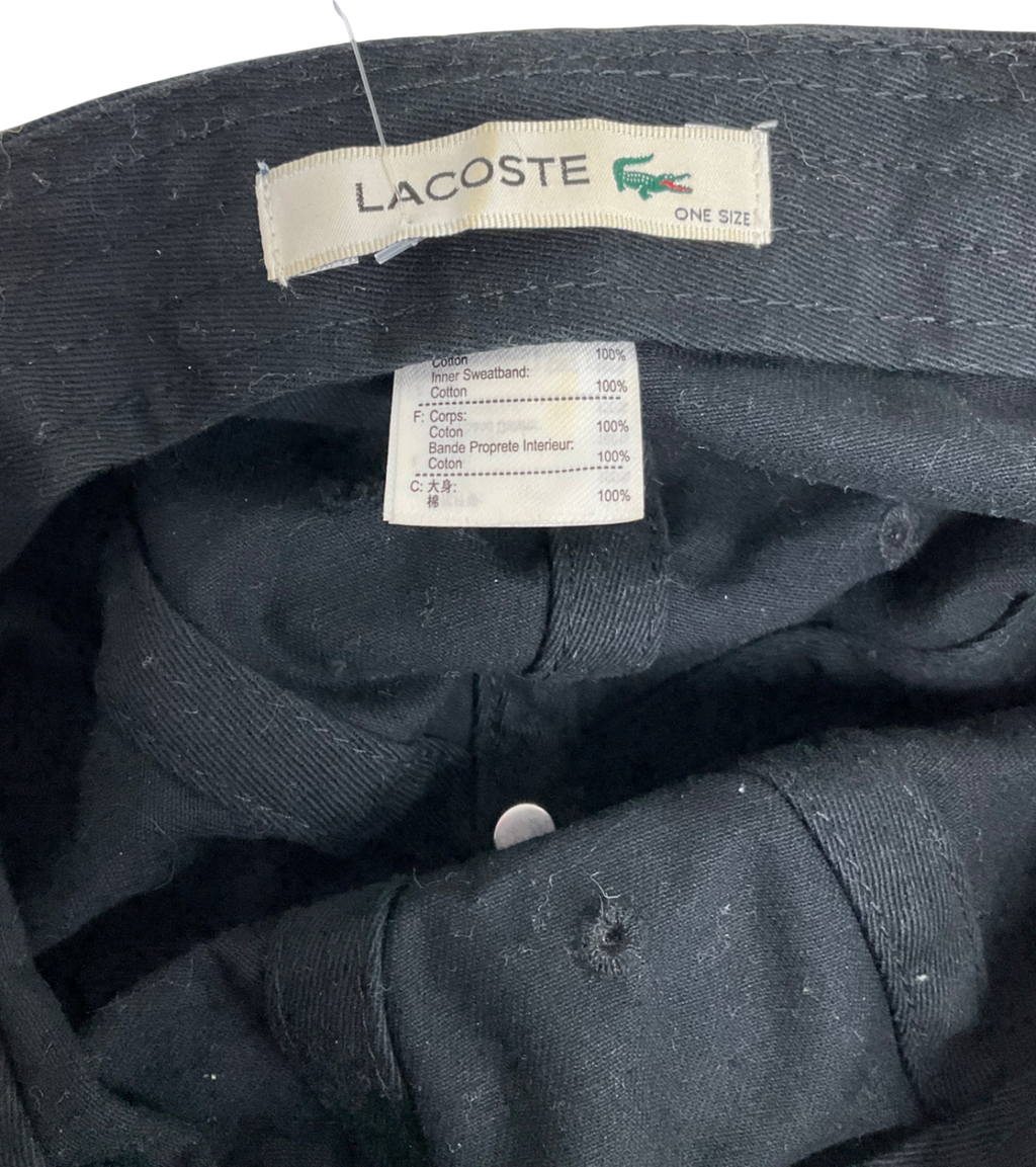 Black Lacoste Gab Cap Mens One Size