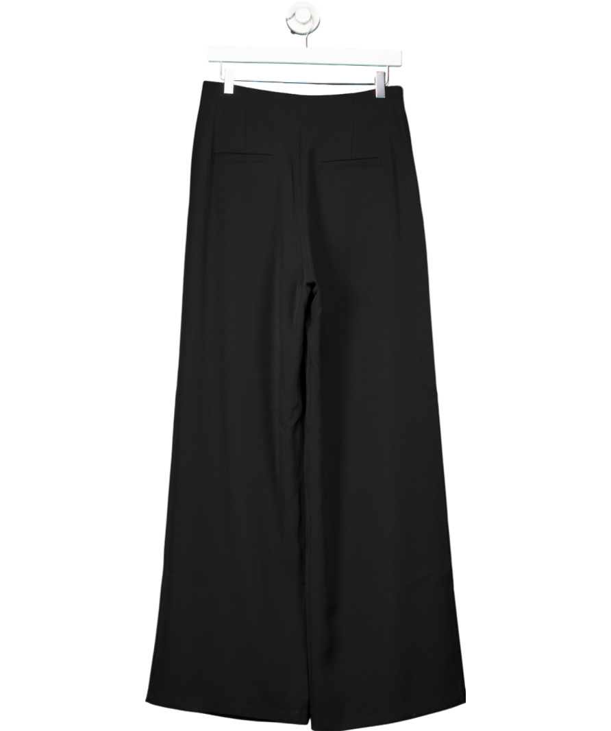 French Connection Black Wide Leg Pleated Trousers UK 10