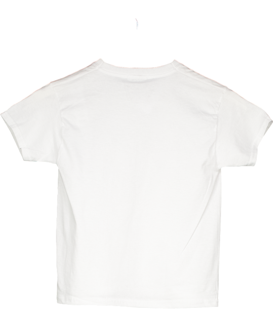 Nasty Gal White Lucky Me Horseshoe Graphic Baby T Shirt UK S