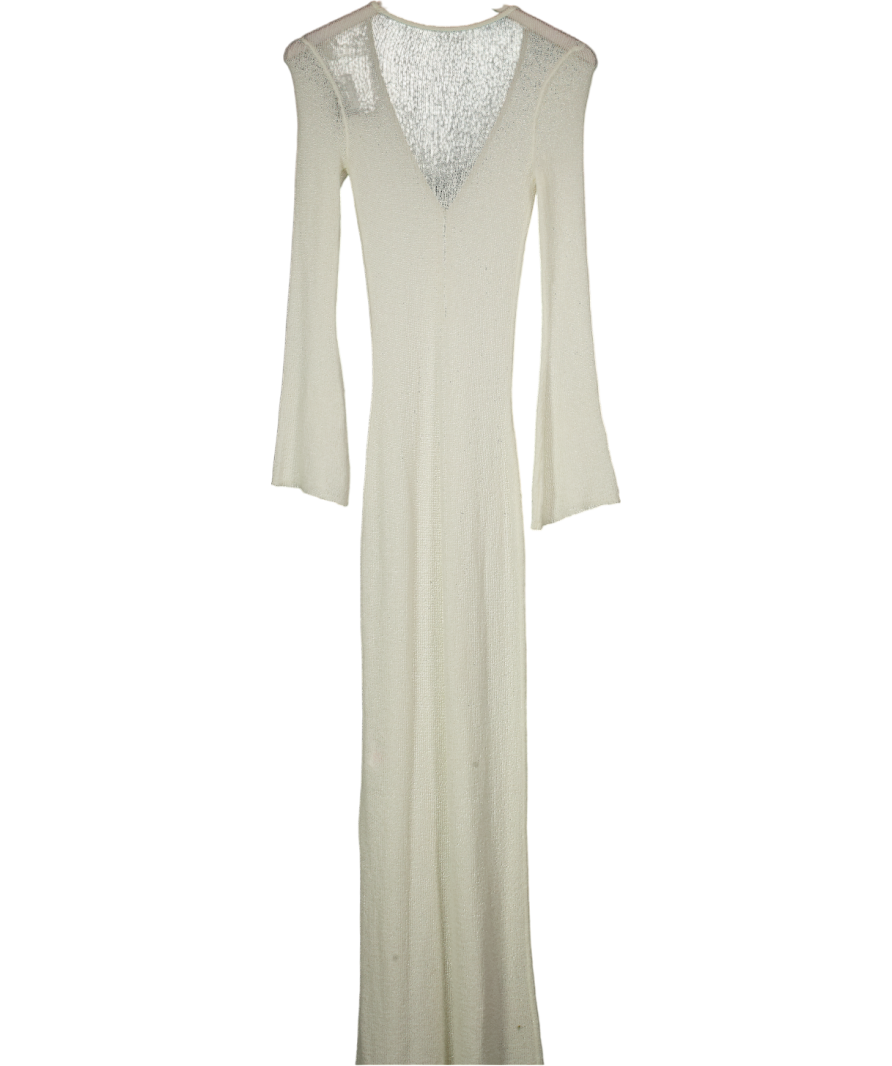T/ALA White La Sirena Multiway Resort Knit Maxi Dress - Coconut Milk UK S