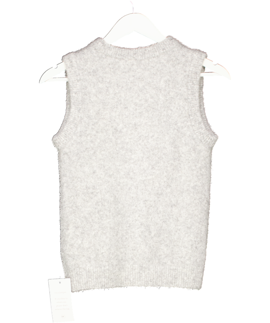 Nobody's Child Grey Alpaca Wool Blend Knitted Vest UK XS
