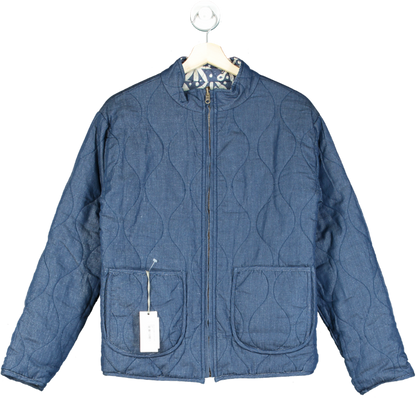 Wyse London Blue Piper Reversible Quilted Jacket UK 8