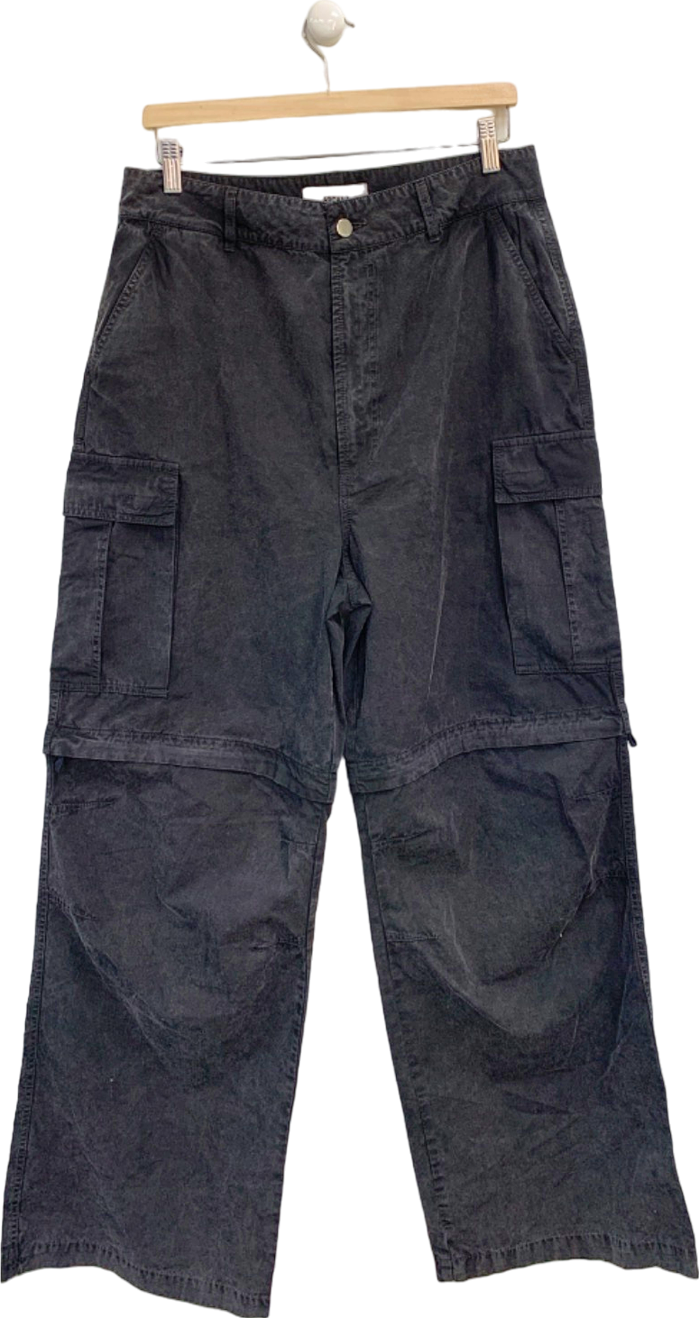 Arcana Black Cargo Trousers UK M