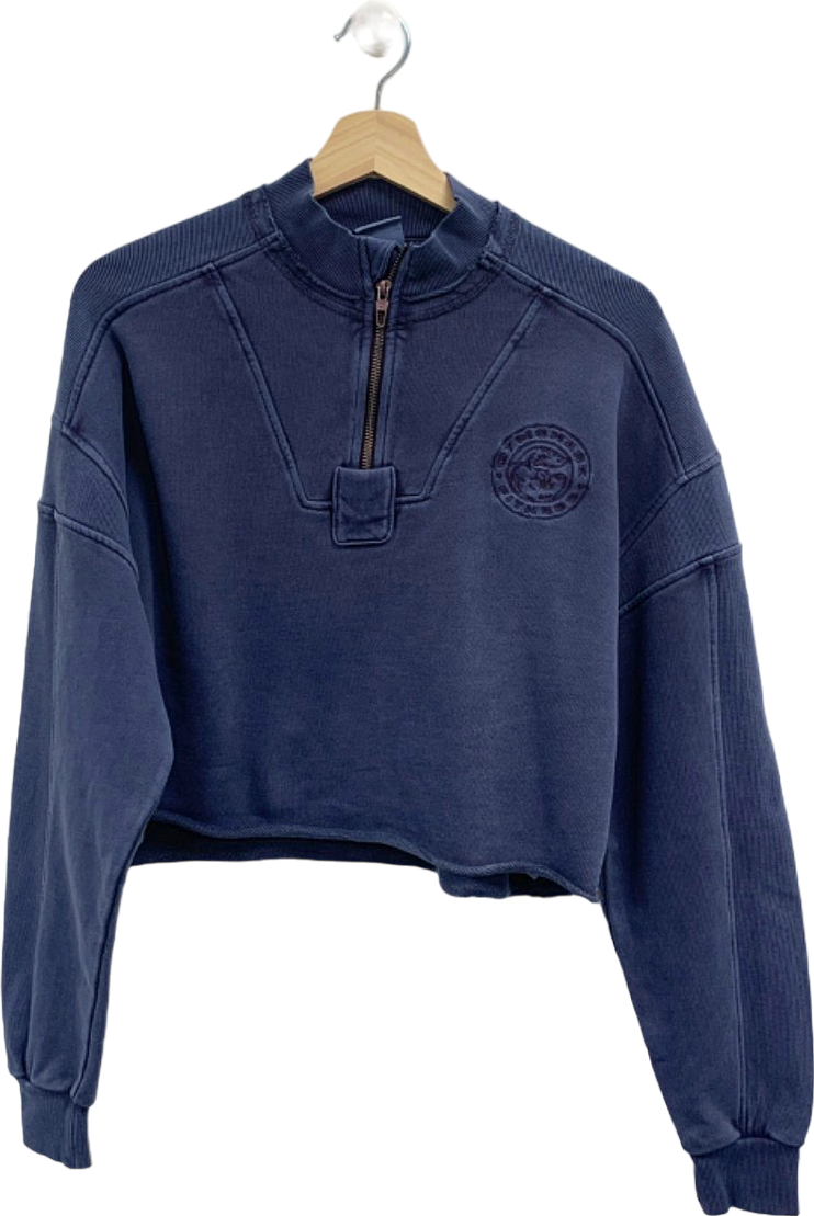 Gymshark Blue Cropped Sweatshirt UK S