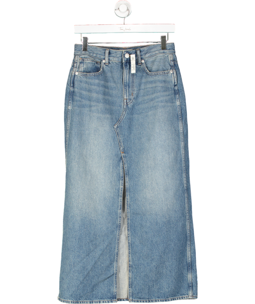 Madewell Blue Mid-blue Denim Midi Skirt W25