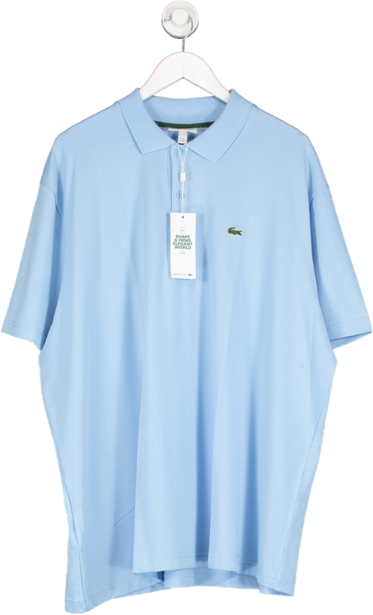 Lacoste Blue Regular Fit organic stretch Cotton Polo Shirt UK 4XL