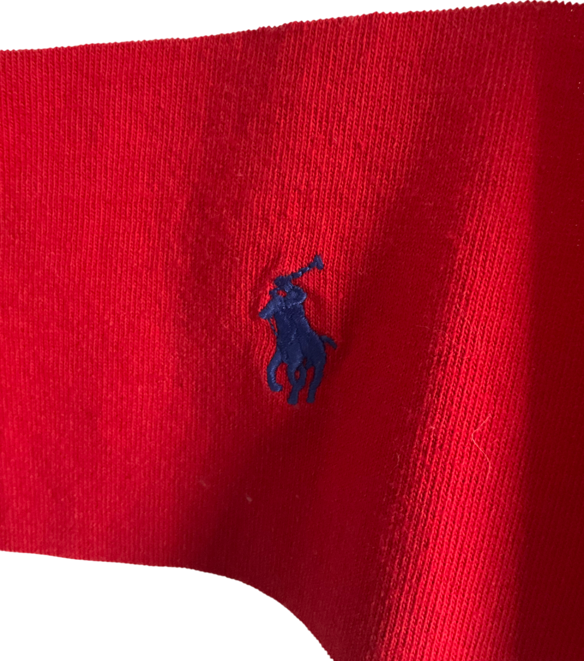 Ralph Lauren Red Striped Cropped Jersey Rugby Shirt UK L