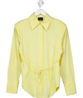 ASOS Yellow Cinch Shoulder Pad Shirt With Tie Back UK 8