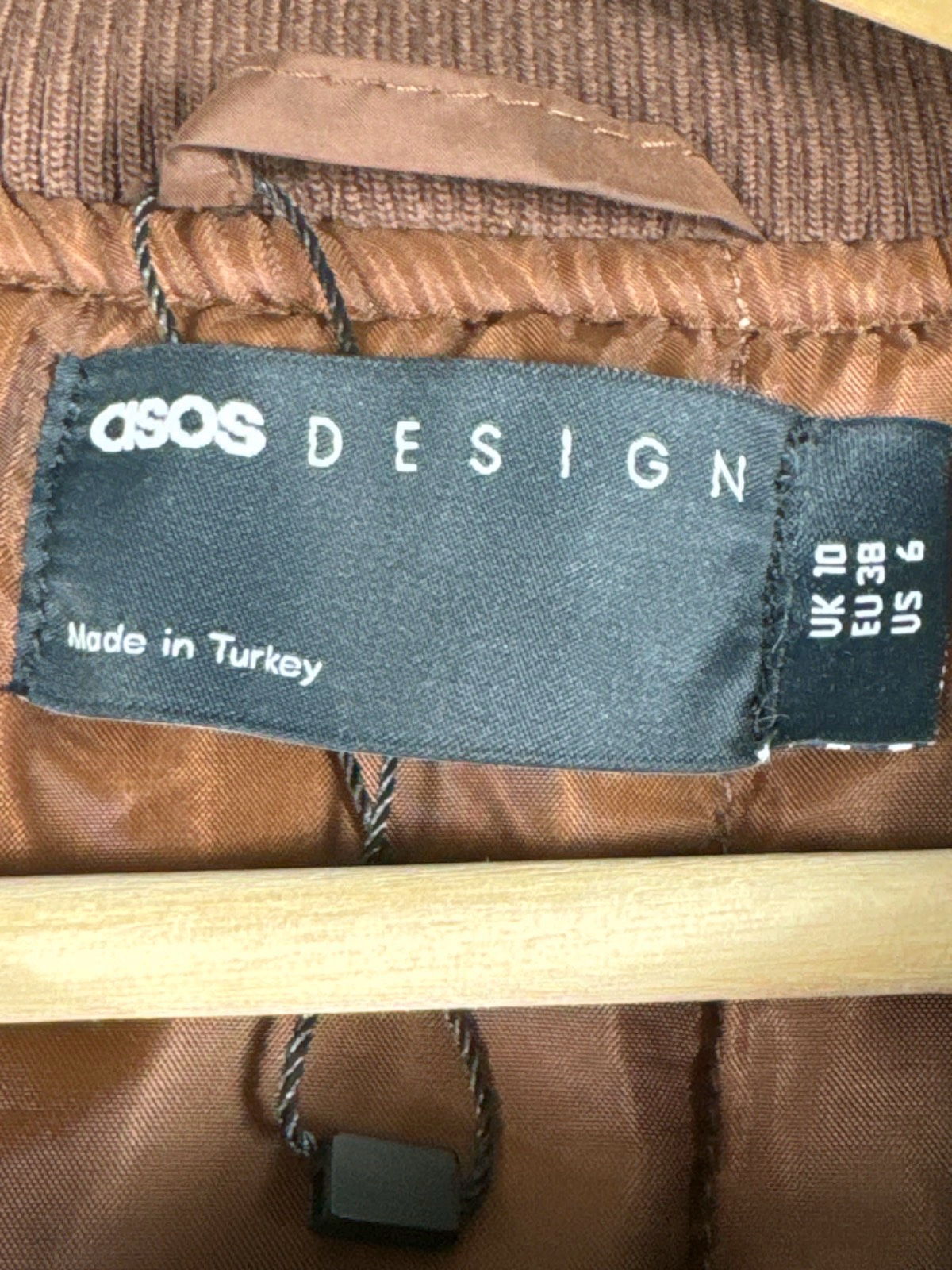 ASOS Brown Bomber Jacket UK 10