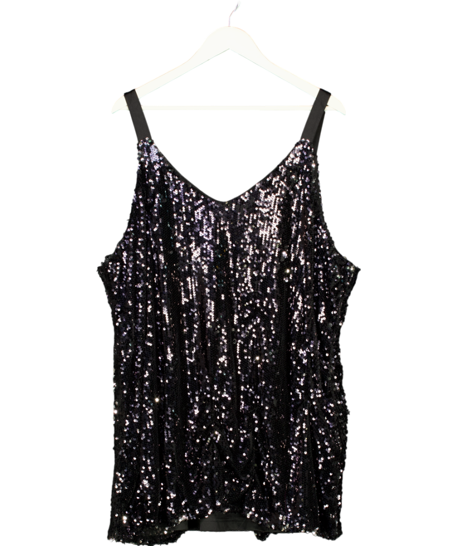Yours Black Sequin Camisole UK 26