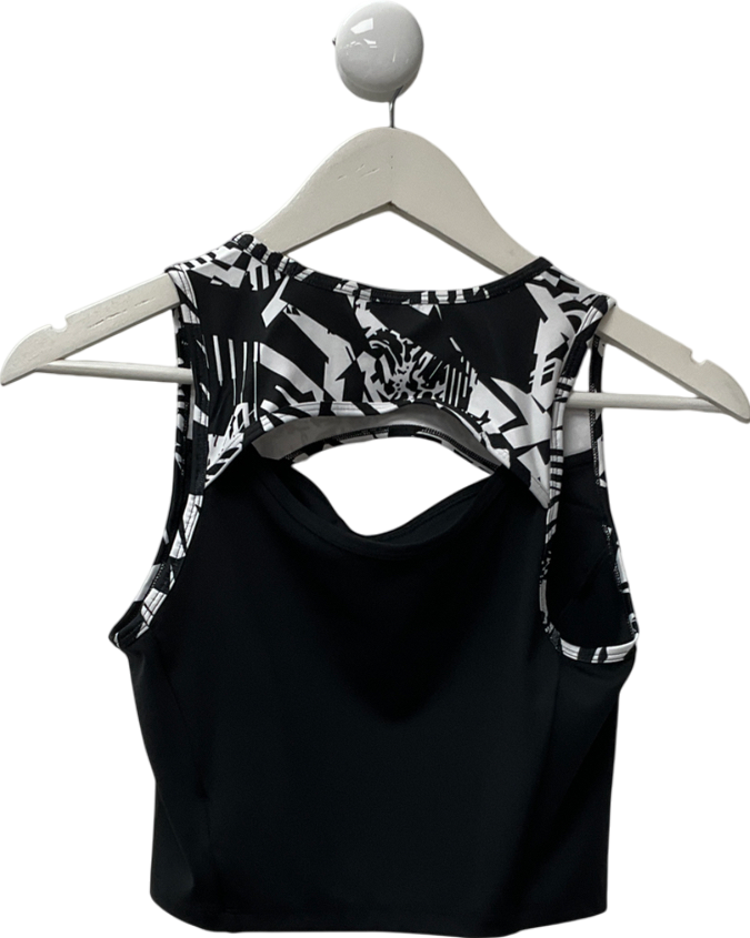 gymshark Black Power Crop Tank UK S