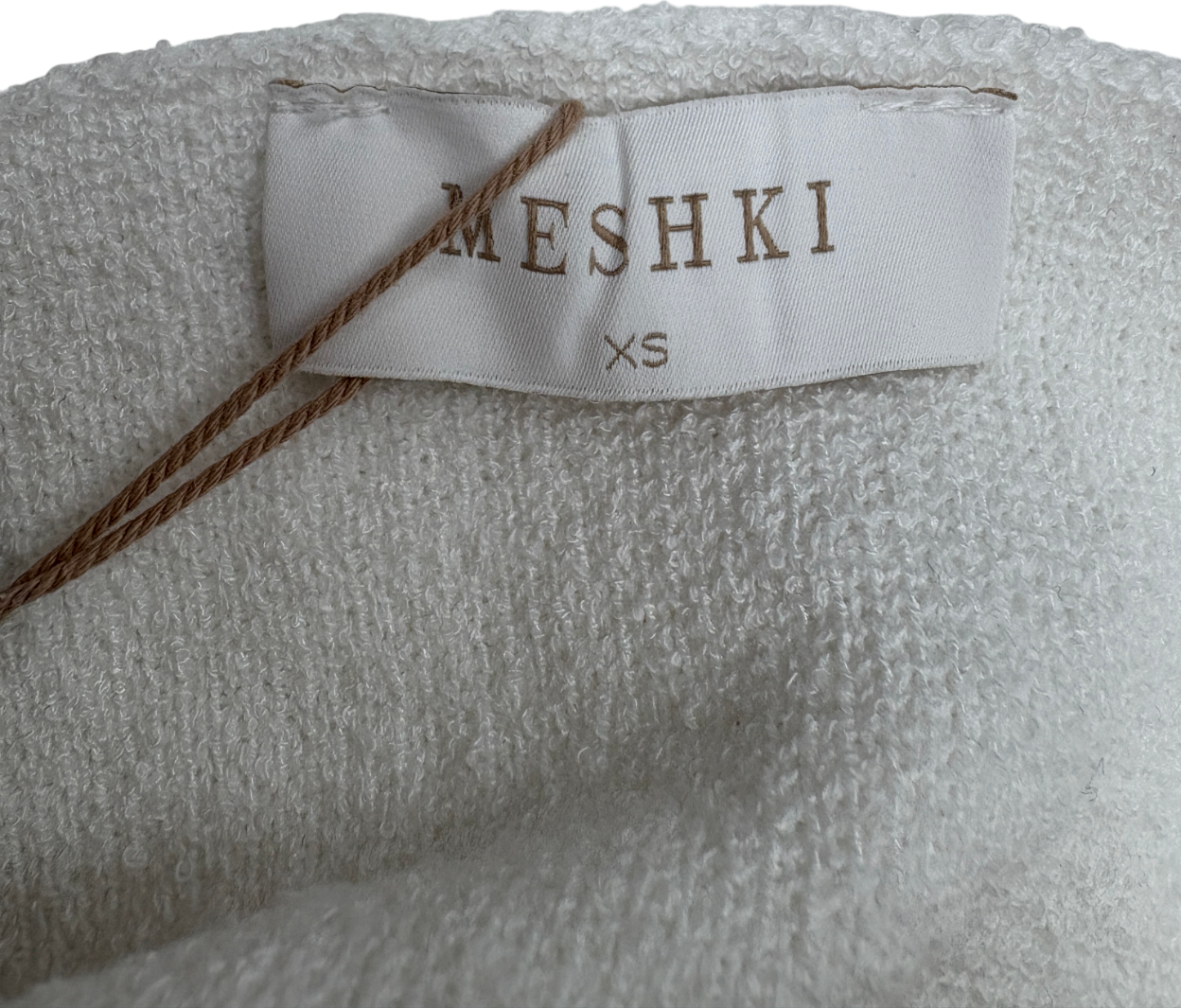 Meshki White Alysanne Cut Out Knit Maxi Dress UK XS