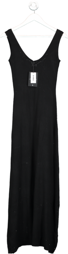 4th & Reckless Black Tallula Pointelle Knit Dress UK 6