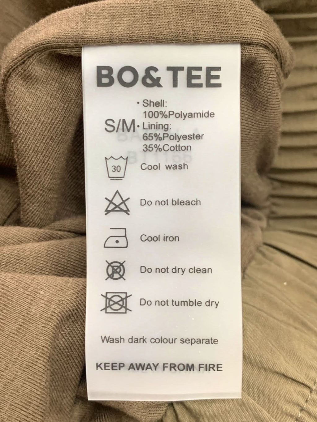 Bo&Tee Espresso Beige Sporty Jacket S/M