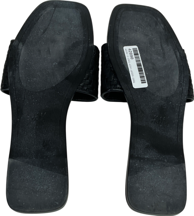 H&M Black Braided Sandals UK 5 EU 38 👠