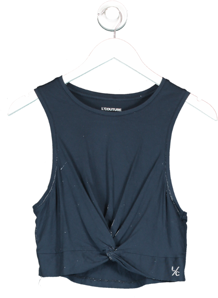 L'Couture Blue Elevate Lounge Knot Tank UK M