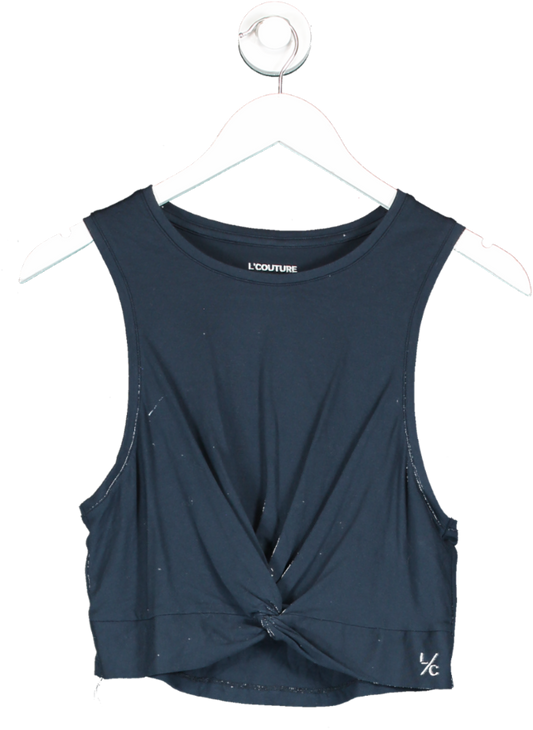 L'Couture Blue Elevate Lounge Knot Tank UK M