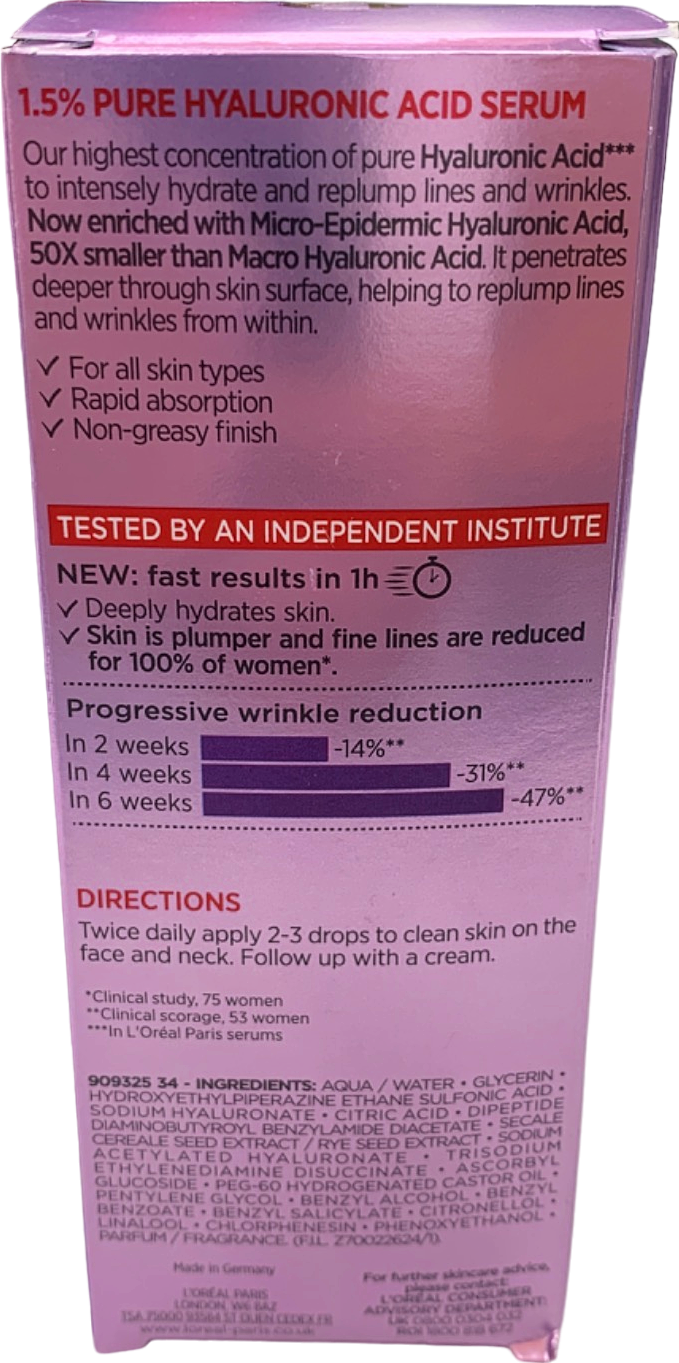 L'Oreal Paris Revitalift Filler Anti-Wrinkle Serum 30 ml