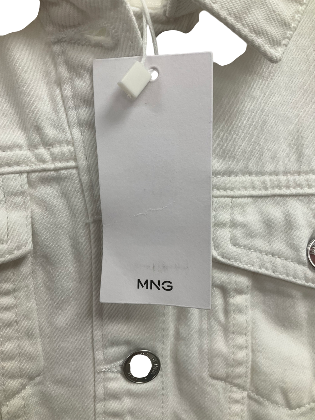 MANGO White Pocketed Denim Jacket 11 Years