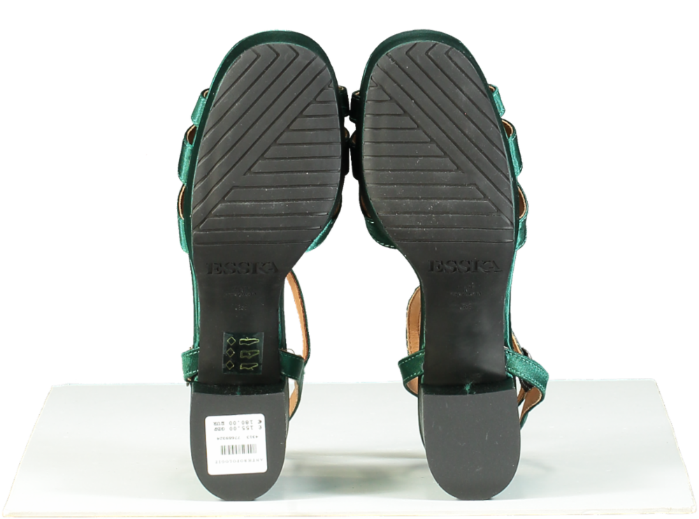 Esska Green Charlie Satin High-Heel Sandals UK 5
