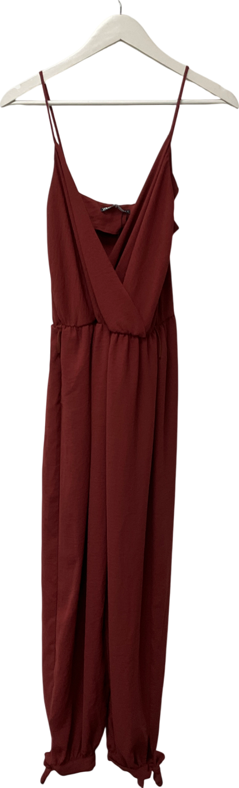 ZARA Orange Strappy Jumpsuit UK M