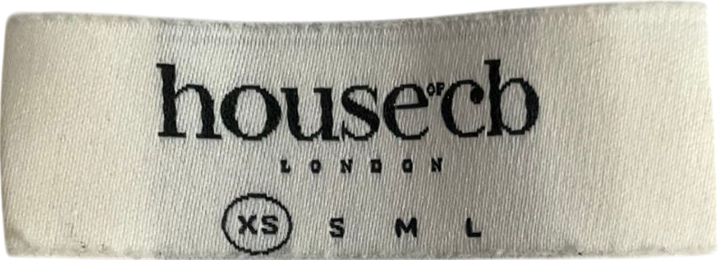 House of CB Tanice White Linen Mix Bandeau Top UK XS
