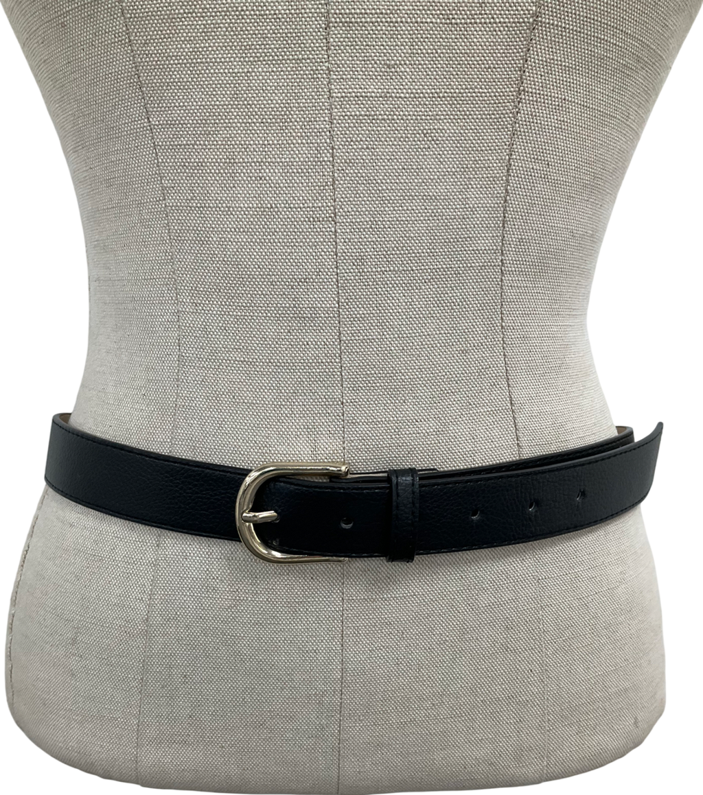 H&M Black Buckle Belt UK XS