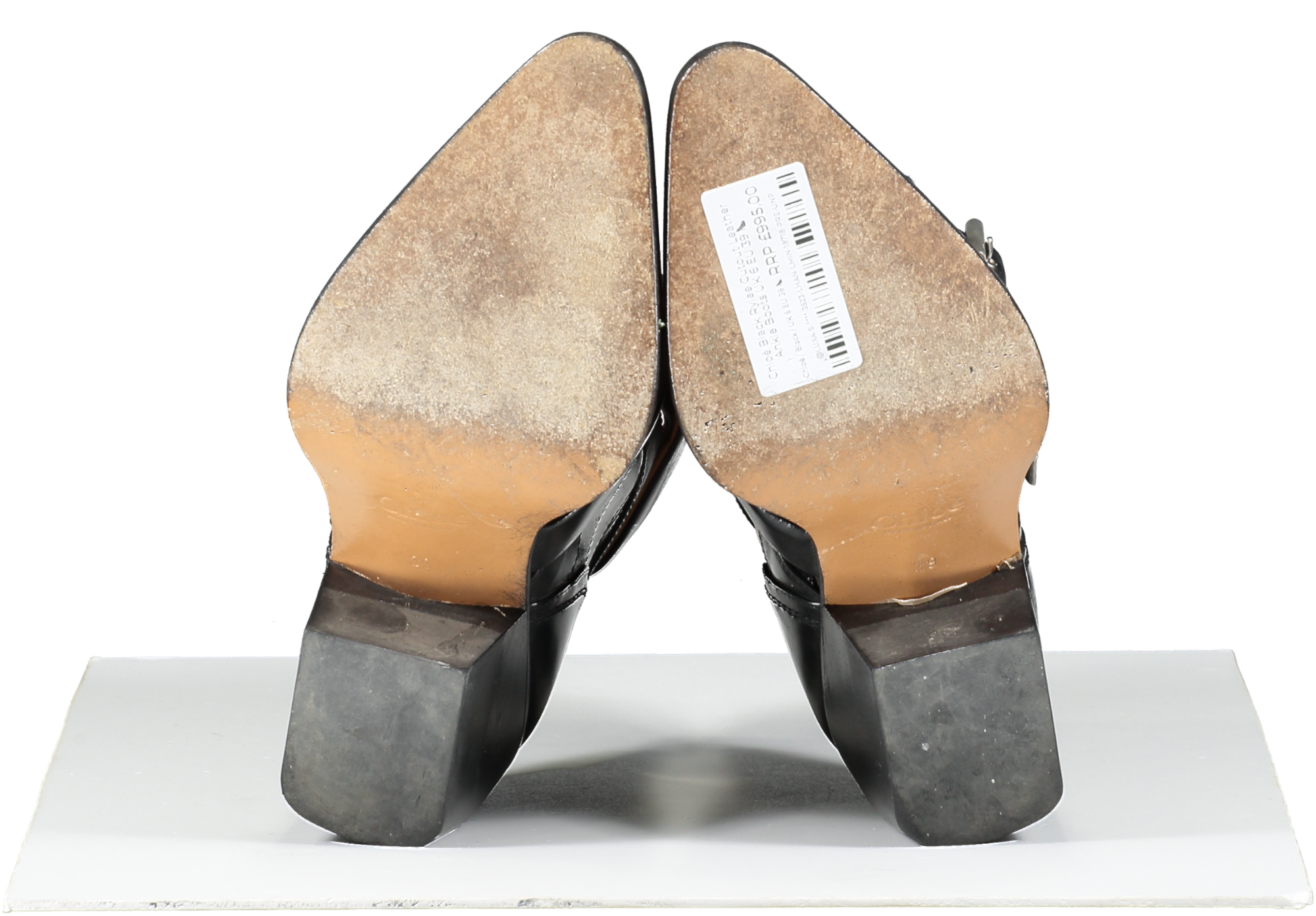 Chloé Black Rylee Cutout Leather Ankle Boots UK 6 EU 39 👠