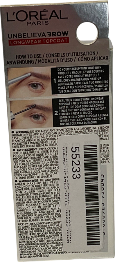 loreal Unbelieva Brow Longwear Topcoat 4.5