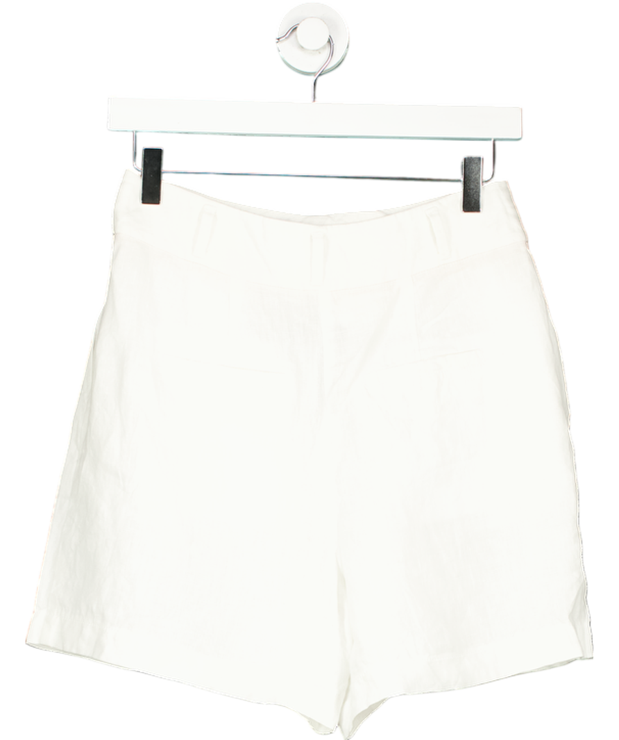 Boden White Westbourne Linen Shorts UK 6