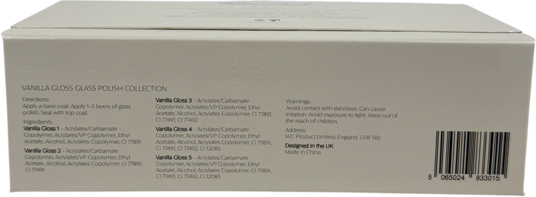 westmoreland Vanilla Gloss Collection: Glass Nail Polish Set - 5x15g